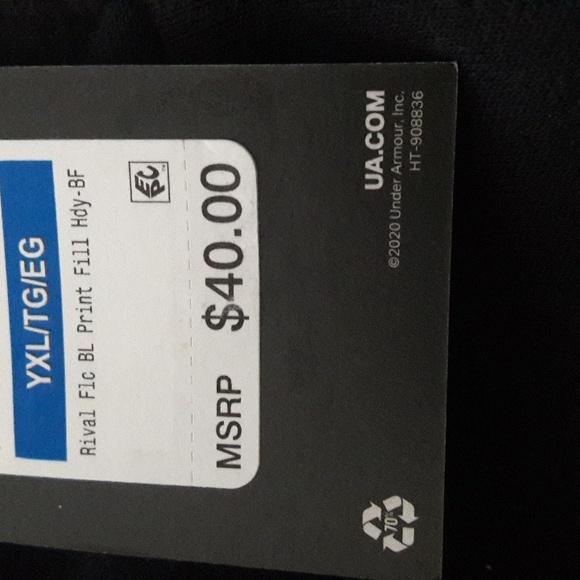 NWT "Under Armour" Rival Fleece Print Hoodie Girls Youth XL - Picture 3 of 8